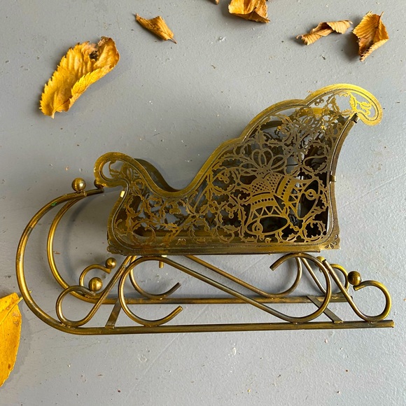 Vintage Brass Sleigh - Picture 7 of 9
